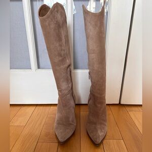 Franco Sarto Tan/Nude Suede Over-the-Knee Boots